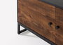 GINER Y COLOMER Mueble TV de madera de palisandro y mango con patas de metal